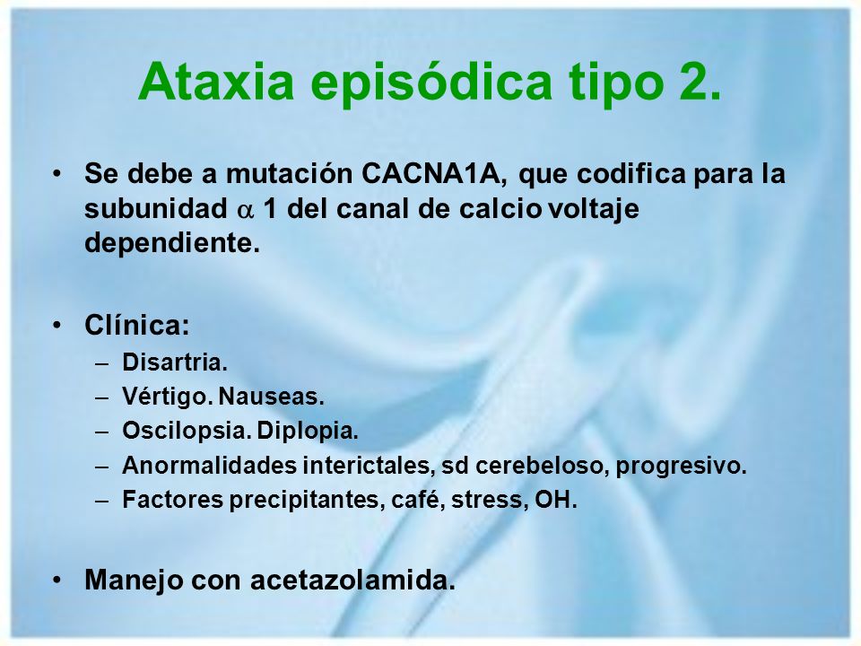 ataxia episodica tipo 2